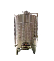 2000L Double Vestes Réservoir Jus De Raisin De Refroidissement Vin Cuve De Fermentation