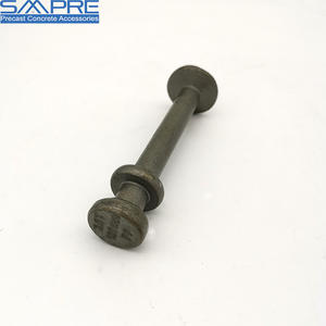 Ancre de levage sphérique en acier à double tête avec revêtement en <span class=keywords><strong>zinc</strong></span>, durable pour les systèmes de levage d'accessoires préfabriqués - Product Image 3