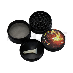 Accesorios para Fumar, Triturador de Tabaco Personalizado Premium, Color Negro Zinc, Dientes Afilados de Acero, Molinillo de Hierbas Portátil para Fumar - Product Image 3