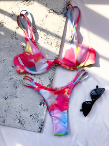 Donne Sexy <span class=keywords><strong>Push</strong></span> <span class=keywords><strong>Up</strong></span> Bikini Set Costumi Da Bagno 2020 Costume Da Bagno Della Ragazza High Cut Costume Da Bagno Estate Biquini Beach Wear Bikini De praia - Product Image 2
