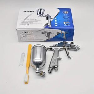 Pistola de Pulverización Neumática <span class=keywords><strong>Auarita</strong></span> F-3 <span class=keywords><strong>Mini</strong></span>, Boquilla de 1.0 mm, Vaso de 125 cc, para Pintura de Acabado de Automóviles y Lavado a Presión - Product Image 6