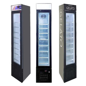 SD105B Upright <strong>Slim</strong> Display <strong>Freezer</strong> with Glass Door Frozen Food Ice Cream Promotion Showcase <strong>Freezer</strong> - Product Image 1
