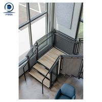 Système de balustrade de balcon moderne en aluminium avec longue rampe pour appartement et escalier