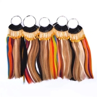 Disponible 100% vrais nuancier de couleur d'anneau de couleur de cheveux humains de Remy pour des extensions de cheveux, kit d'anneau de couleur 28 Solors pour des perruques de cheveux humains