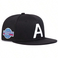 Gorras de Hip-hop con Bordado de Letras, Gorras Casuales Ajustables para Exteriores, Gorras de Béisbol con Cierre a Presión
