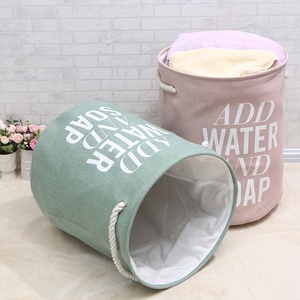Custom Fabric Laundry <b>Storage</b> Bucket <b>Large</b> Round Foldable Laundry <b>Basket</b> Living Room Clothing Bags Sundries <b>Storage</b> <b>Baskets</b> - Product Image 3