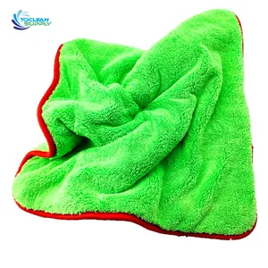 Wholesale High-density Custom Logo Double-sided 600gsm 800gsm 1100gsm Microfiber Cleaning Cloths Car Washing Coral Fleece Towel