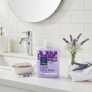 AquaVera Nettoyant liquide antiseptique pour les mains avec ingrédients chimiques-Parfum de lavande-500 ml - Product Image 3