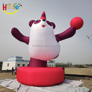 Segno di decorazione pubblicitaria modello animale gonfiabile gigante cartone animato Panda mascotte - Product Image 5