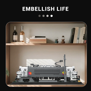 ชุดรถไฟไฟฟ้า Reobrix 66803 BB15000 สีเทา รถไฟบรรทุกหนัก พร้อมอุปกรณ์พันธุ์ไฟฟ้าและฉากหลังภูเขา สำหรับนักสะสมผู้ใหญ่ - Product Image 3