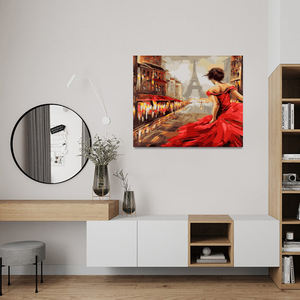 LS Hot DIY Kit de Pintura por Números Digital de Paisaje de Chica en la Lluvia <span class=keywords><strong>para</strong></span> Adultos, en Lienzo, Ecológico, Tamaño Personalizado - Product Image 2