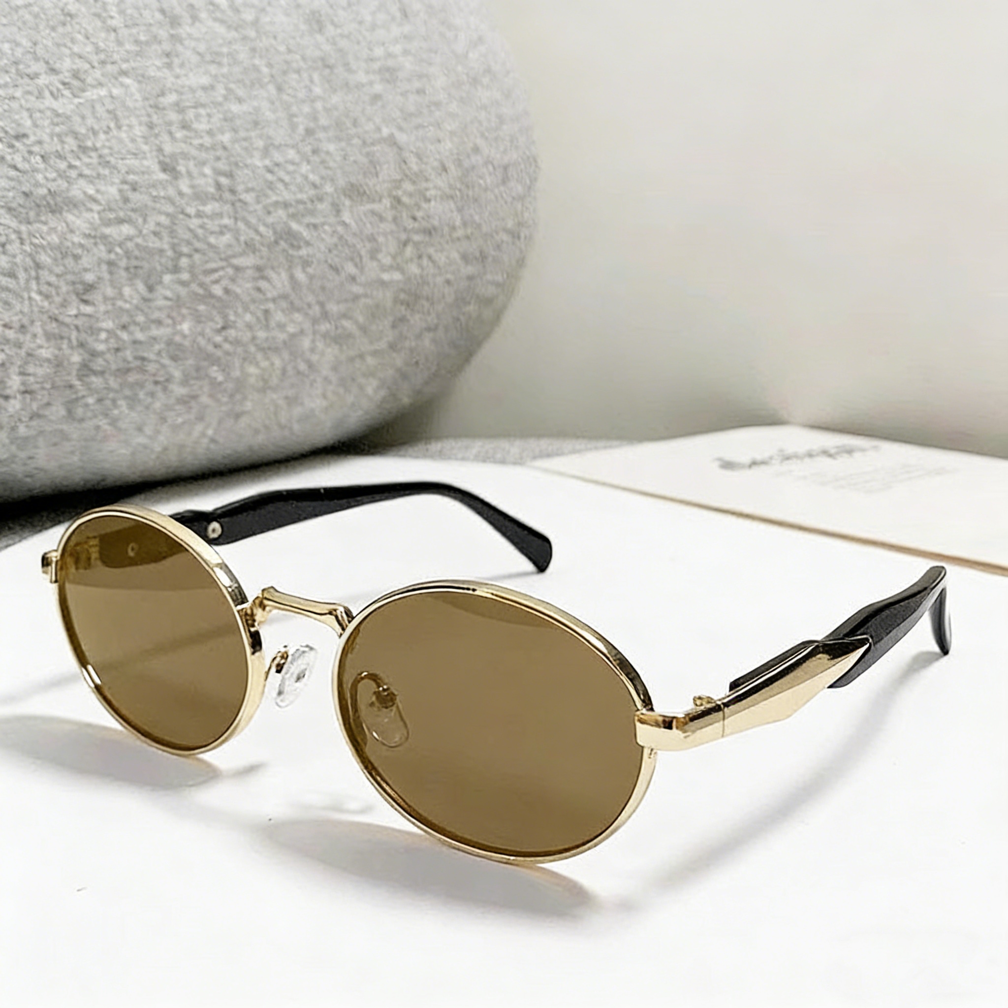 Gold Frame Brown Lens
