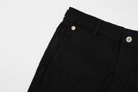 Pantalon cargo noir unisexe tendance streetwear, micro-évasé, empilé, en toile respirante, avec bretelles, pour hommes et femmes