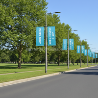 Support mural pour bannière publicitaire, accessoires de poteau lumineux, cadre de mât de drapeau résistant au vent