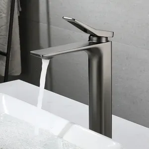Di lusso migliore qualità in ottone alto lavabo caldo acqua fredda miscelatore rubinetto grigio di Design moderno stile di vendita diretta della fabbrica per uso domestico - Product Image 2