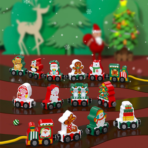 Phổ Biến Bằng Gỗ Giáng Sinh Ít Train Bộ Đồ Chơi Bằng Gỗ Xây Dựng Khối Bộ Món Quà Giáng Sinh Đồ Chơi Cho Trẻ Nhỏ - Product Image 2