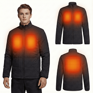 Veste chauffante unisexe de luxe coupe-vent, vêtement thermique tendance avec poche intégrée, idéale pour les activités de plein air et les enquêtes privées - Product Image 1