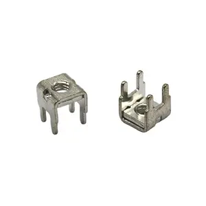 Terminal de soldadura de PCB niquelado M3, tornillo de latón H65 de alta calidad, terminales de soldadura estañados de cobre puro, estampado de 4 pines