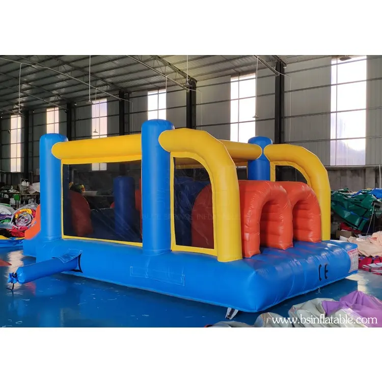 Castelo inflável para crianças, obstáculo inflável da casa de salão
