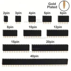 Однорядный гнездовой разъем <span class=keywords><strong>2</strong></span>, <span class=keywords><strong>3</strong></span>, 4, 5, 6, 8, 10, 12, 15, 20, 40 штырьковый разъем, Позолоченный разъем <span class=keywords><strong>2</strong></span>,54 мм для печатной платы - Product Image 2