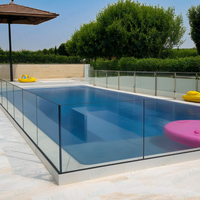 Système de balustrade en verre sans cadre en aluminium en forme de U pour balcon, escalier, terrasse, projets résidentiels et commerciaux