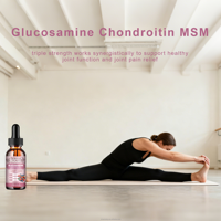 Glucosamine Chondroïtine Sulfate MSM Gouttes Liquides 60ml Complément Alimentaire Contenant Curcuma, Encens, Quercétine, Bromélaïne