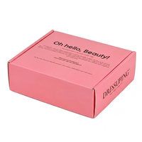 Maßgefertigte Luxus-Wellpappe mit Logoaufdruck, Rosa Schuh- und Kleidungsverpackung, Versandkarton, Papier-Transportbox