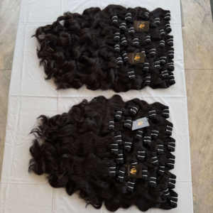 Unprocessed <b>Hair</b> Bundles Vendor Wholesale Indian Temple Human <b>Hair</b>, Raw Cuticle Aligned <b>Black</b> <b>Hair</b> <b>Extensions</b> - Product Image 2