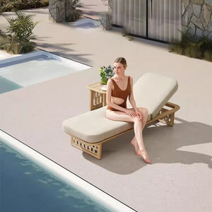 उच्च गुणवत्ता वाले आउटडोर लाउंज गार्डन लकड़ी के सोफे स्लीपर फर्नीचर सागौन घुमावदार लकड़ी के सोफे सेट - Product Image 2