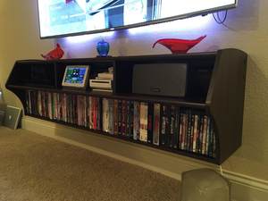 <span class=keywords><strong>Meuble</strong></span> TV mural flottant moderne <span class=keywords><strong>pour</strong></span> salon, console multimédia avec étagère de rangement, <span class=keywords><strong>meuble</strong></span> TV flottant - Product Image 4