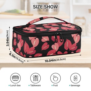 Wholesale Custom Puakenikeni Kalo Print Aluminum Foil <b>Small</b> Lunch <b>Box</b> Insulated Thermal Bento <b>Cooler</b> Lunch Bags for Kids Adults - Product Image 2