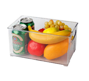 Kitchen Fridge Organizer Storage Transparent PET Stackable Refrigerator Drawer Storage Box Kitchen Set Storage Box
