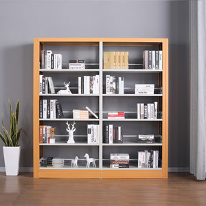 Librería Metálica Moderna de Doble Cara con Estantes Ajustables para Uso en Bibliotecas Escolares, Hogares, Hoteles y Supermercados - Product Image 1