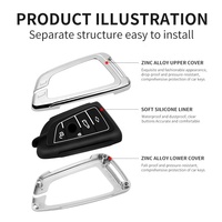 Housse de clé de voiture en silicone de luxe de haute qualité, vente en gros, protection personnalisée pour BMW X3 G01 avec étui de protection, réponse rapide