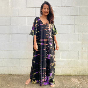 Vintage Boho Beach Kimono Cover Up, Las Mujeres Se <span class=keywords><strong>Cubren</strong></span> Tie Dye Cover up Ropa de playa - Product Image 4