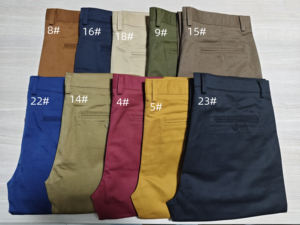 Nuovi Arrivi 2026: <span class=keywords><strong>Pantaloni</strong></span> Chino da Uomo Slim Fit, Casual, Tinta Unita, per Lavoro Quotidiano, Ufficio, Streetwear, Taglie Grandi, 100% Cotone, Gamba Dritta - Product Image 2