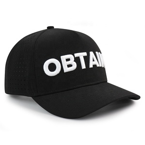 Laser Cắt Lỗ Màu Đen Không Thấm Nước Golf Hat Mũ Bóng Chày Với Tùy Chỉnh 3D Thêu Logo Cho Phụ Nữ Người Đàn Ông - Product Image 3