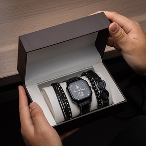 Set Orologio da <span class=keywords><strong>Uomo</strong></span> per <span class=keywords><strong>San</strong></span> <span class=keywords><strong>Valentino</strong></span> Transfrontaliero M3193 - Regalo Piccolo ed Elegante per Papà - Evento di Lancio con Stile Sofisticato - Product Image 3