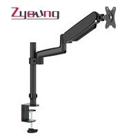 ZYOUNG support de bras de moniteur à ressort à gaz monté sur poteau de support de support de VESA réglable en hauteur de qualité supérieure