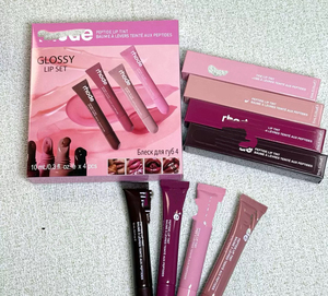 Juego de 4 brillos labiales de larga duración, hidratantes, a prueba de agua, antiadherentes, kit de maquillaje para mujeres - Product Image 1