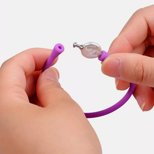 Bracelet en caoutchouc Bracelet extensible en <span class=keywords><strong>silicone</strong></span> Bracelets de bijoux en perles de culture un cadeau idéal pour les filles et les femmes - Product Image 2