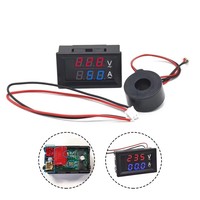 AC 50-500V LED Digital voltímetro amperímetro 10A 50A 100A 220V voltaje medidor de corriente probador Detector transformador de corriente
