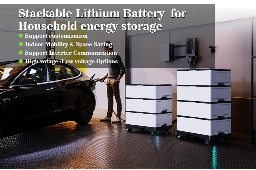 stackable battery storage solar system lithium battery 100ah 200ah 48v