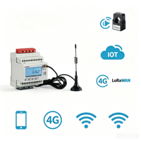 Compteur d'énergie sans fil IoT Acrel ADW300, alarme de panne de courant triphasée, 4G WiFi NB-IoT, rail DIN, surveillance intelligente de l'énergie à distance, CE IEC