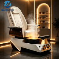Nouveau fauteuil de pédicure de luxe pour salon de beauté et spa, avec massage des pieds, éclairage LED et système de plomberie, idéal pour la remplacement des fauteuils de pédicure.