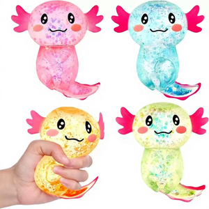 Jouet anti-stress en TPR en forme d'axolotl coloré, en gros, pour enfants, cadeau lumineux pour soulager le stress et booster l'humeur lors des journées chargées - Product Image 1