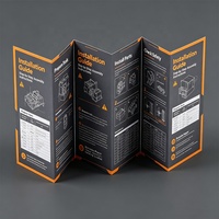 Brochures personnalisées en gros, papier brillant, couleur pleine, pliées, manuel d'utilisation pour les produits