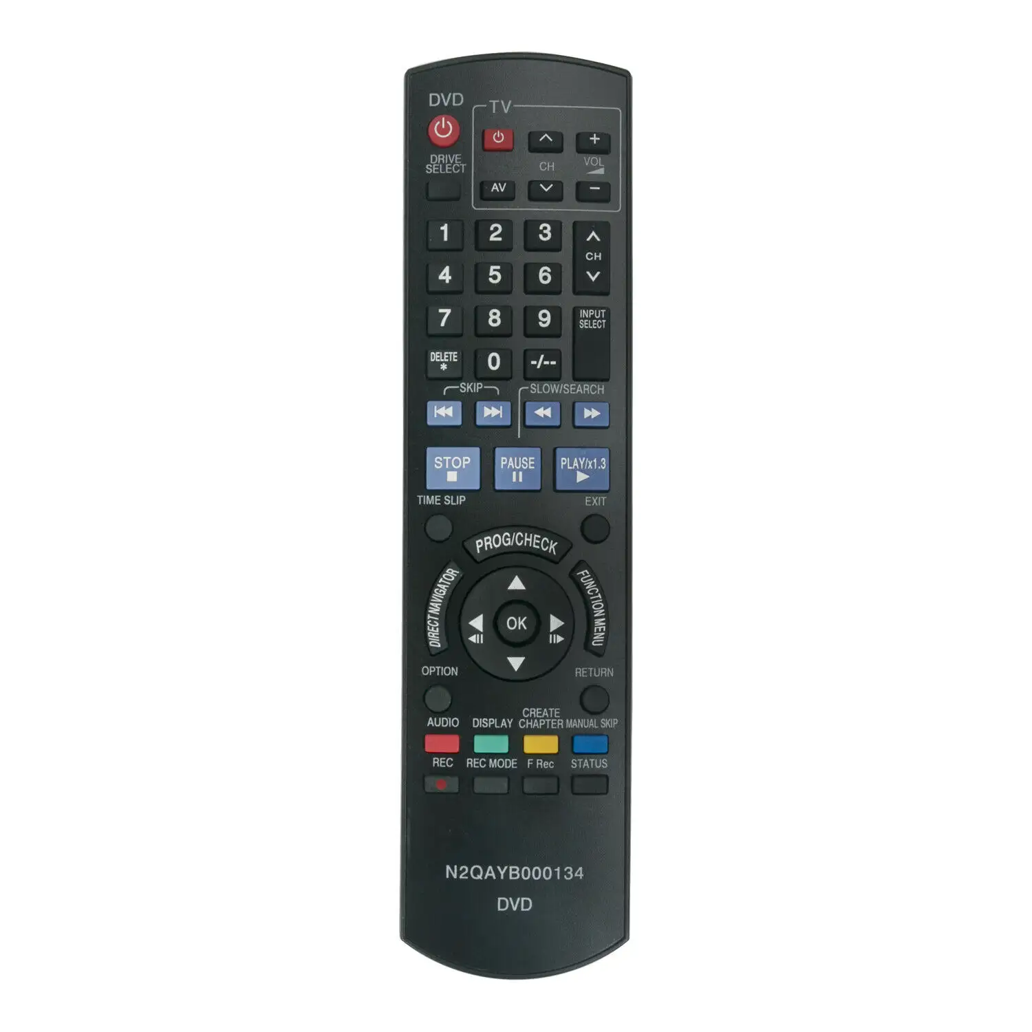 Prime Tech Universal N2QAYB000134 รีโมทคอนโทรลใช้สําหรับ DVD โฮมเธียเตอร์ DMR-EH68 DMR-EH58