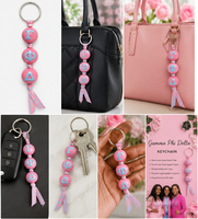 Pendentif personnalisé en métal élégant pour sororité, perles lettres grecques Delta Alpha, breloque Zeta pour la fabrication de porte-clés DIY