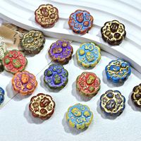 Vintage Tschechische Glasperlen Picasso Pflanzen- und Blumenserie Handgefertigte DIY-Schmuckperlen Lose Perlen